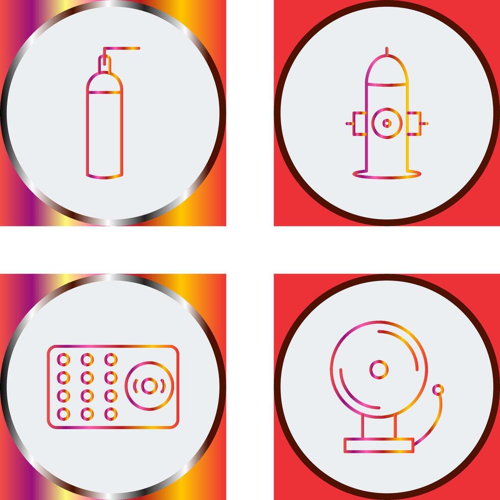 hydrant and oxygen tank Icon vector