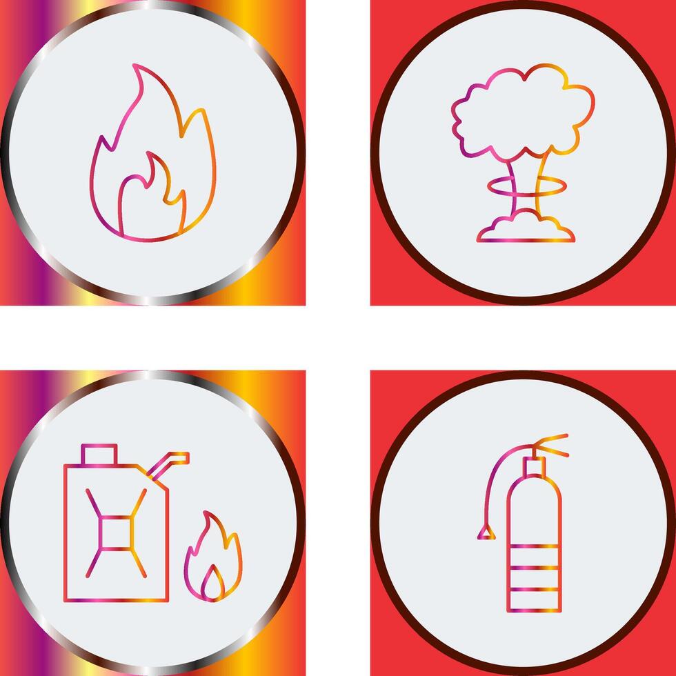 flame and bomb blast Icon vector