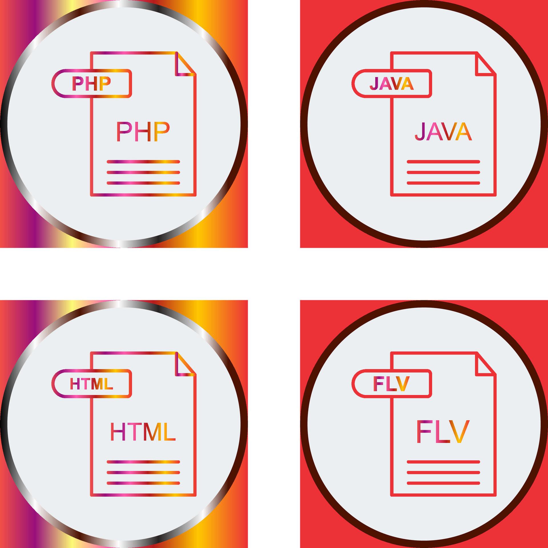 PHP and Java Icon 44706233 Vector Art at Vecteezy