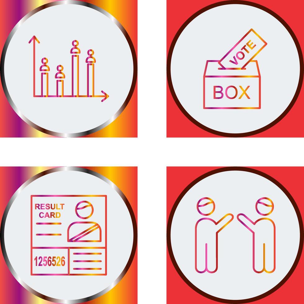 Giing Vote and Candidate and Graph Icon vector
