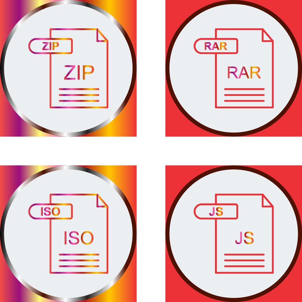 ZIP and RAR Icon vector