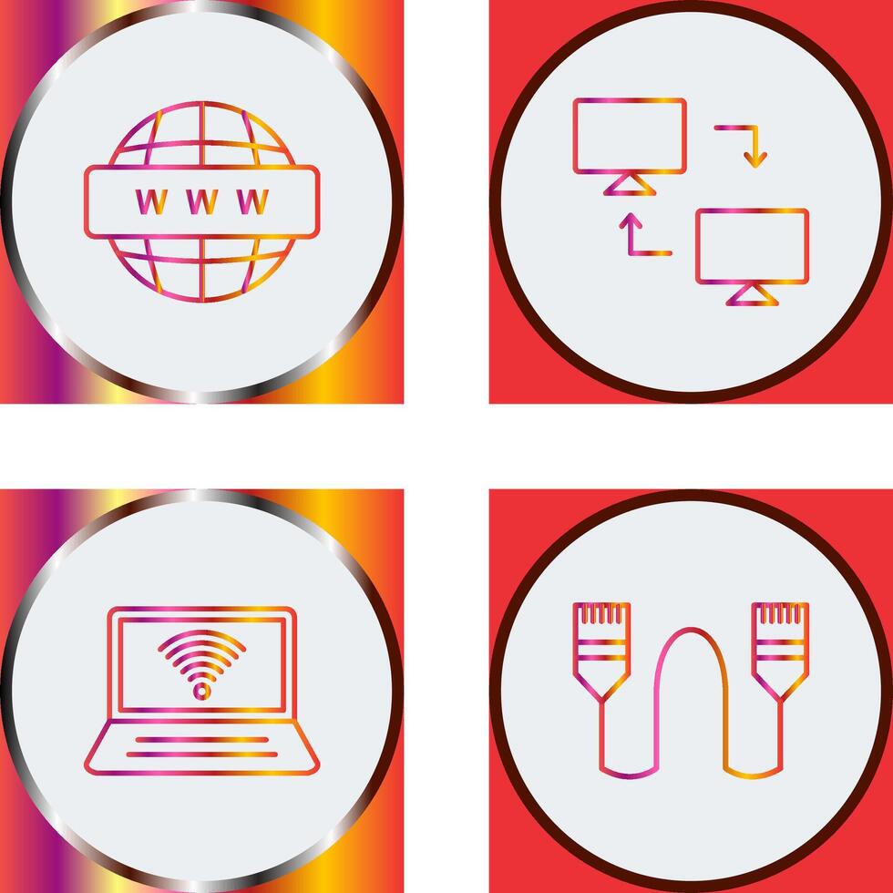 Sharing Systems and World Wide Icon vector