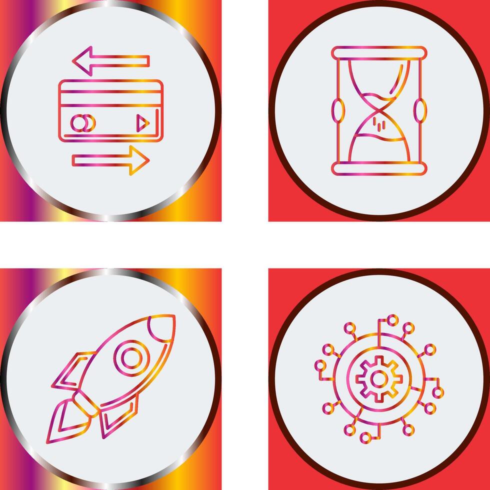 Transaction and Hourglass Icon vector