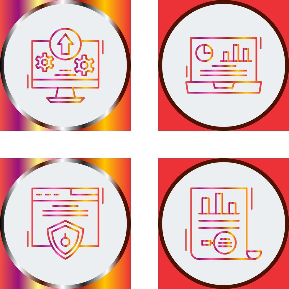 Upload and Dashboard Icon vector