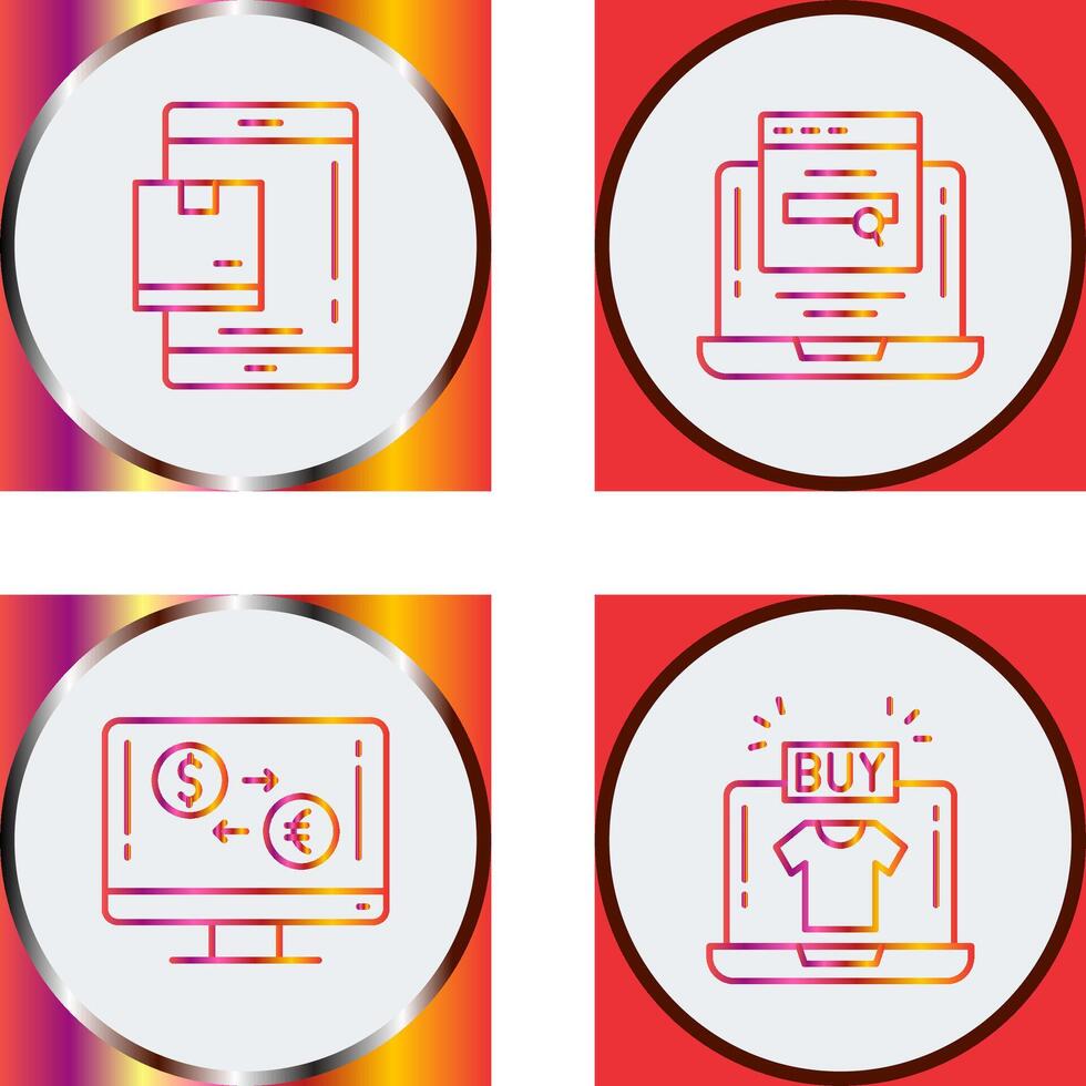 Package and Searching Icon vector