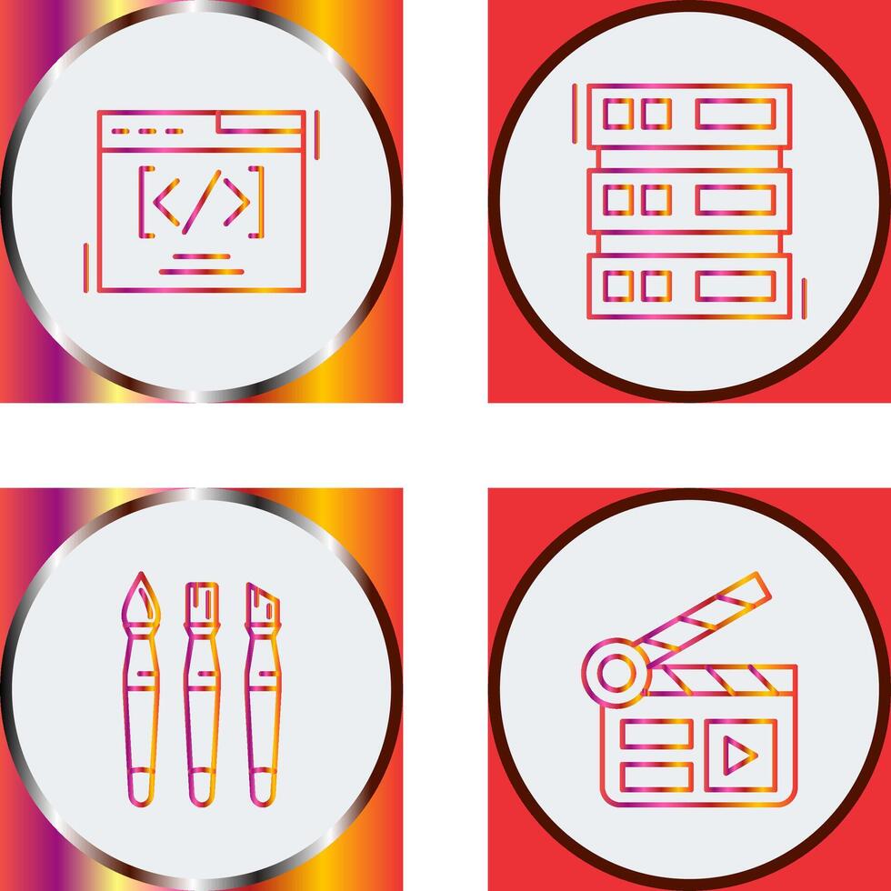 Web Coding ND Server Icon vector