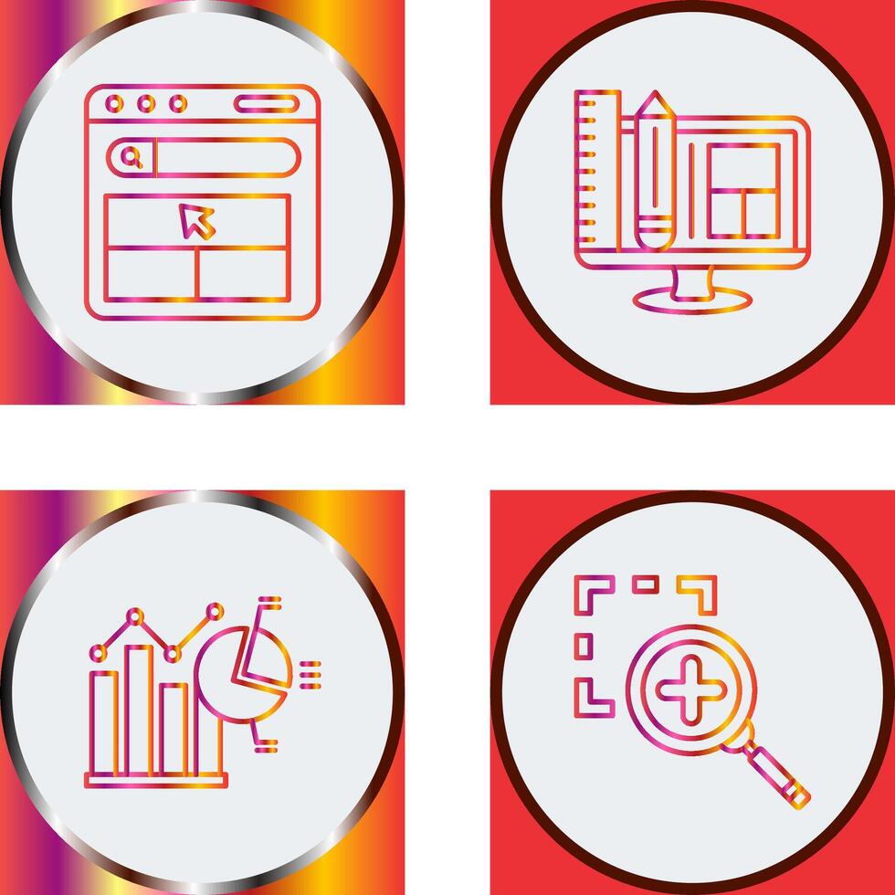 Website and Web Design Icon vector