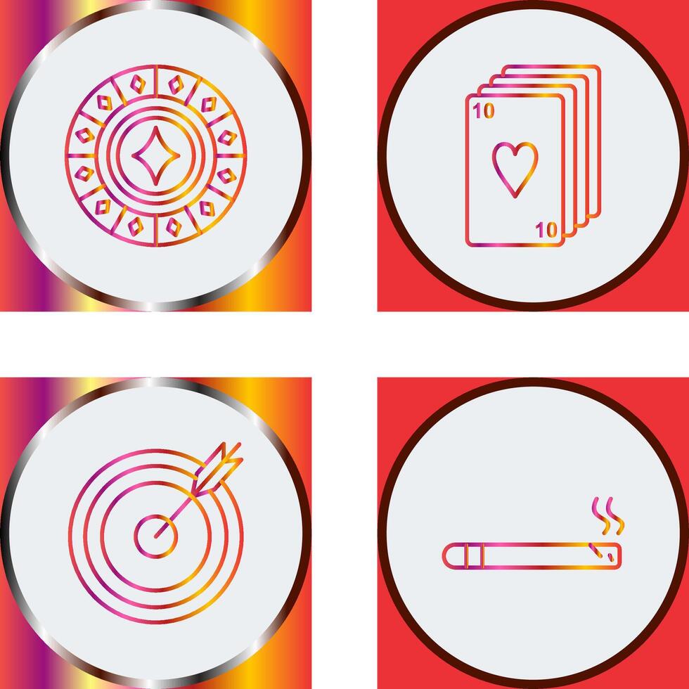 diamond Chip and desk of cards Icon vector