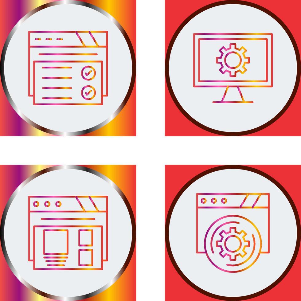 Web Browser and Monitor Screen Icon vector
