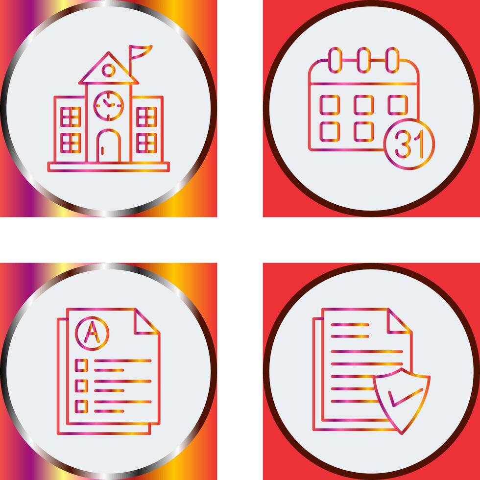 University Campus and Calendar Icon vector