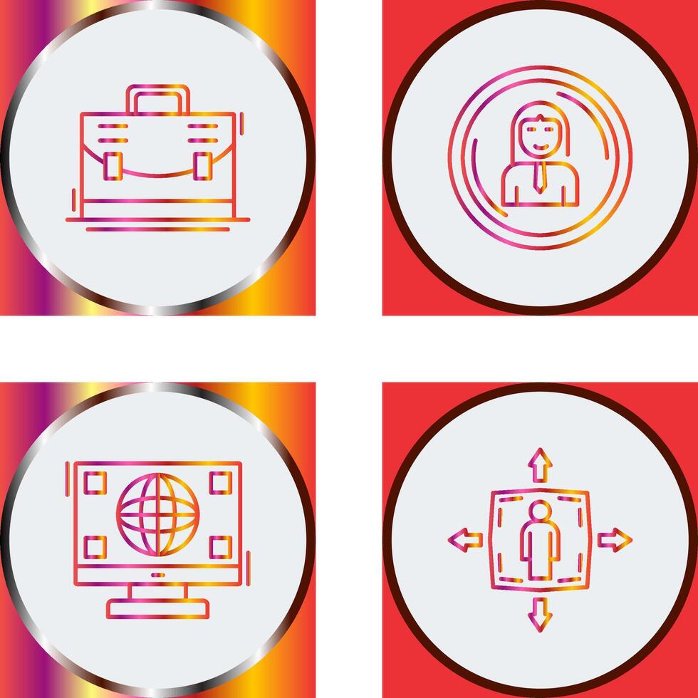 Briefcase and User Icon vector