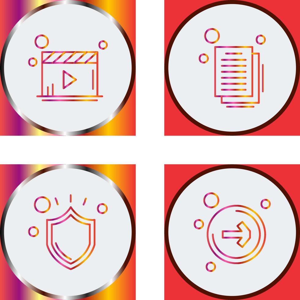 Player and Document Icon vector