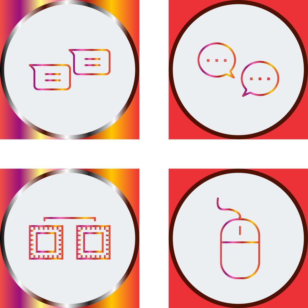 messages and conversation bubbles Icon vector