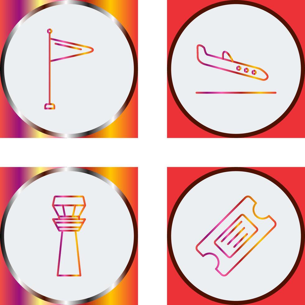 Wind Sign and Arrival Icon vector
