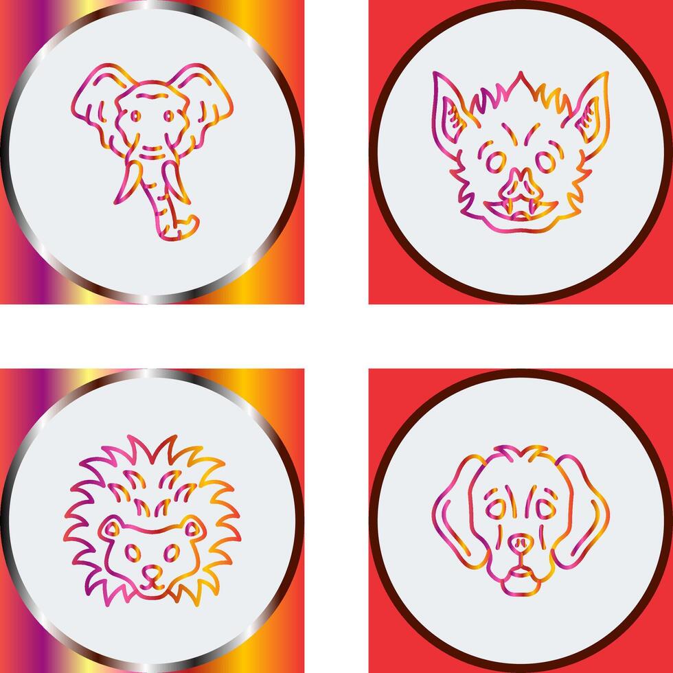 Eleplant and Bat Icon vector