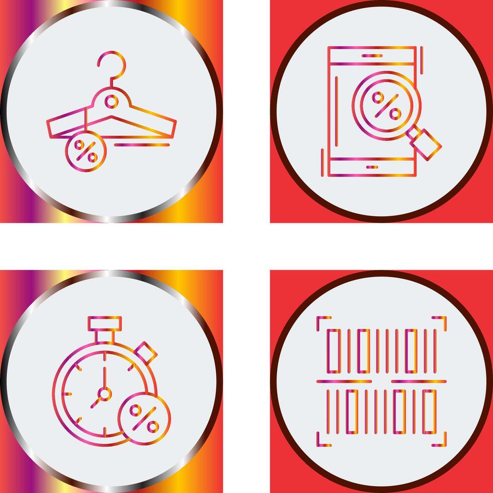 Hanger and Magnifying Glass Icon vector