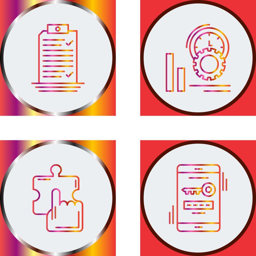 Check List and Performance Icon vector