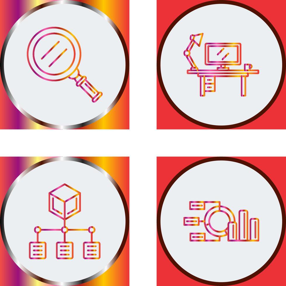 Search and Workspace Icon vector
