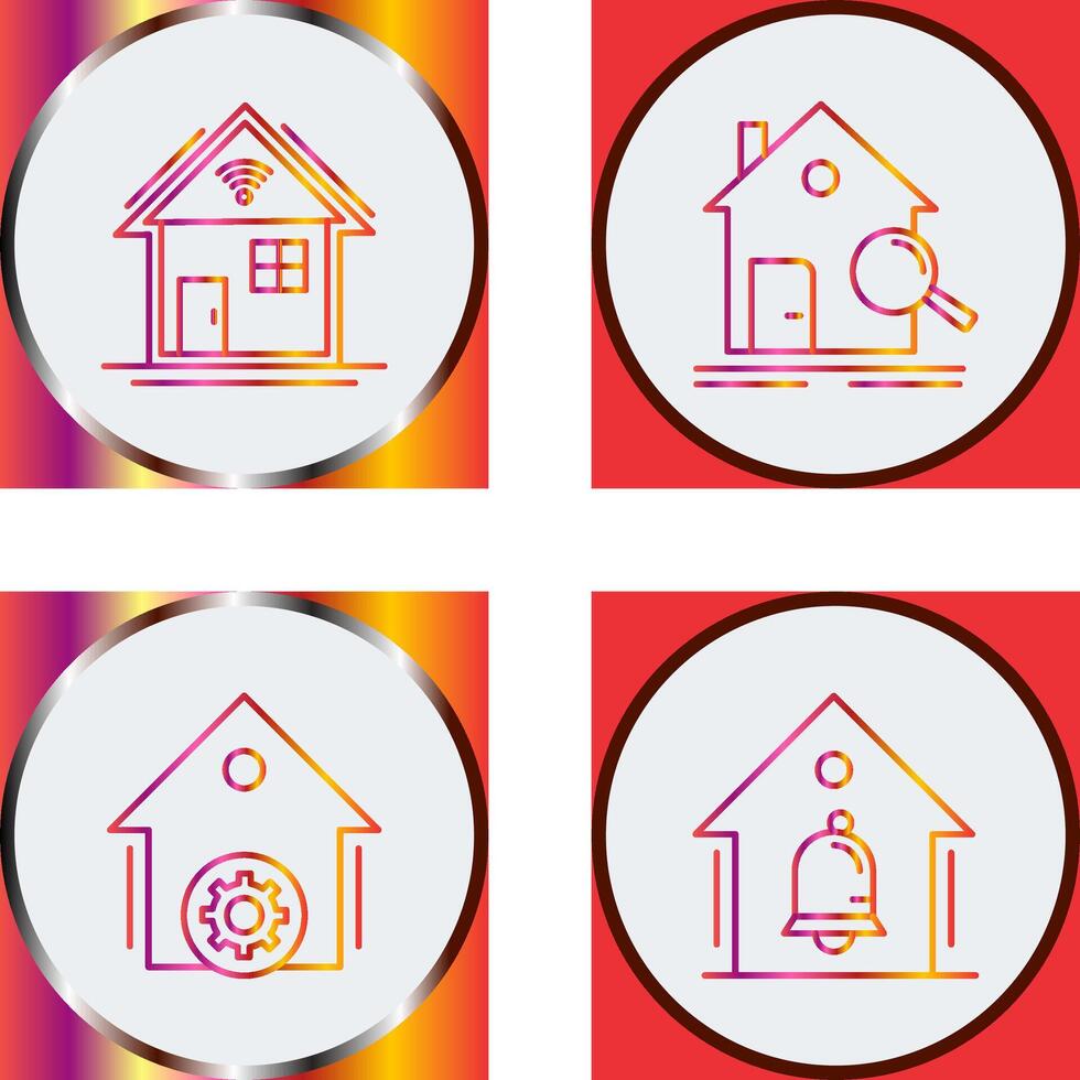Search and Smart Home Icon vector