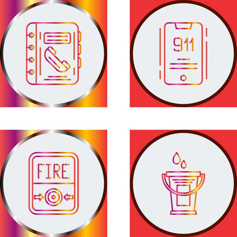Phonebook and 911 Icon vector