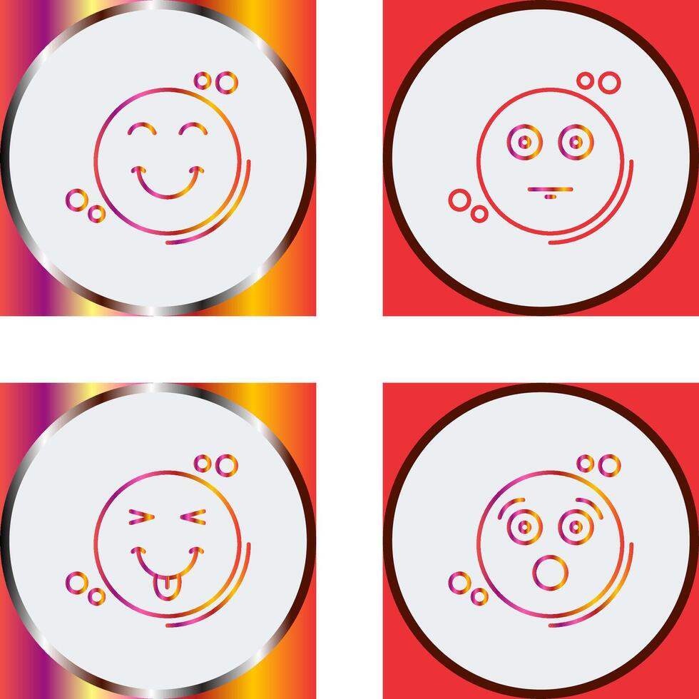 Smile and Neutral Icon vector