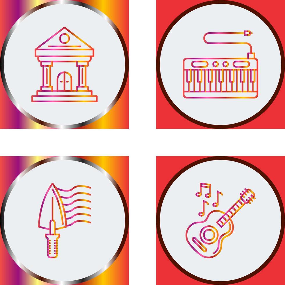 Keyboard and Museum Icon vector