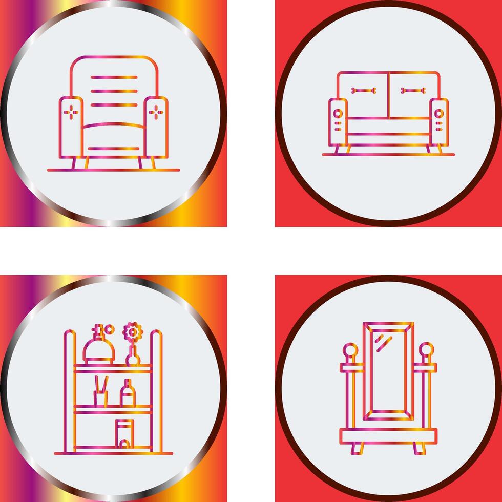 Armchair and Sofa Icon vector
