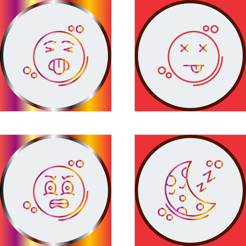 Disgusted and Dead Icon vector