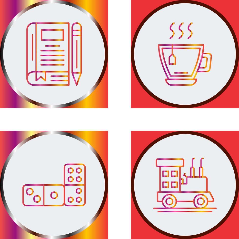 Tea and Diary Icon vector