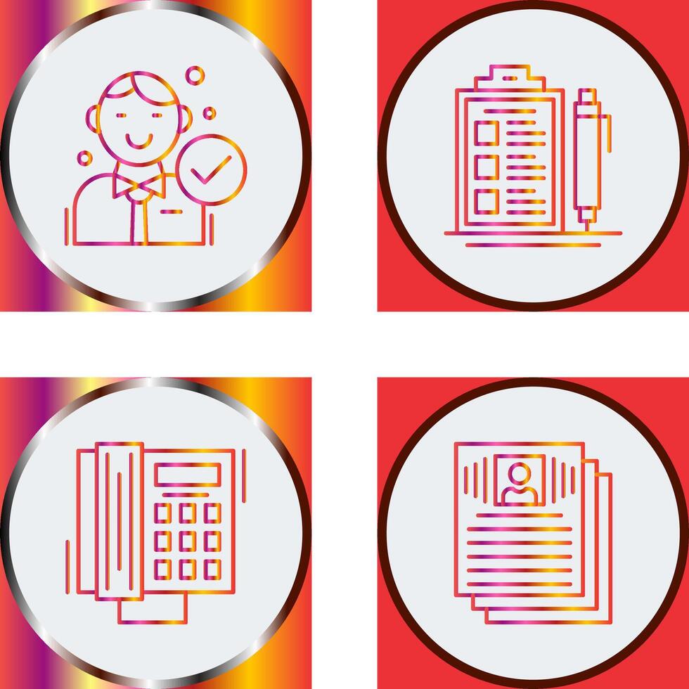 Hire and Check List Icon vector