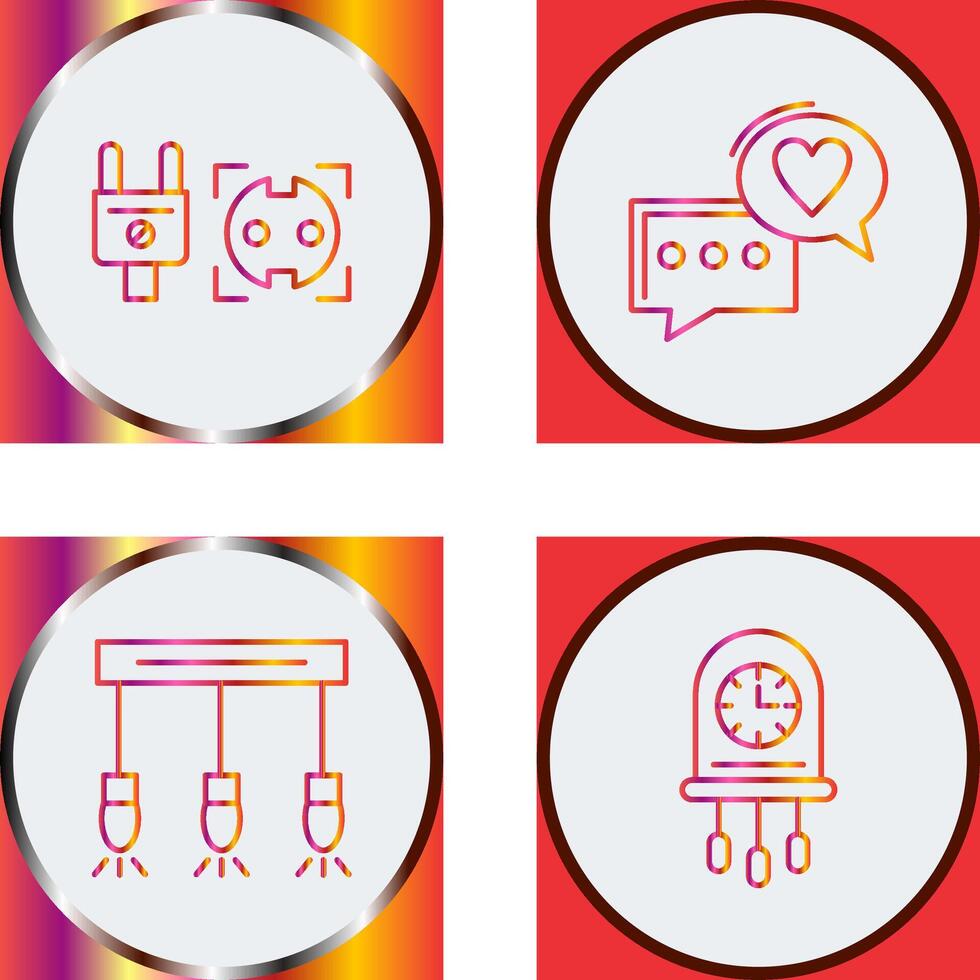 Socket and Chat Icon vector