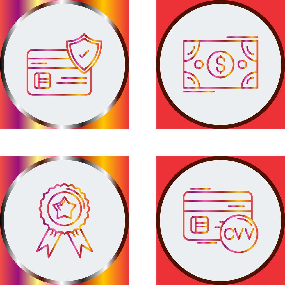 Card Protection and Dollar Icon vector