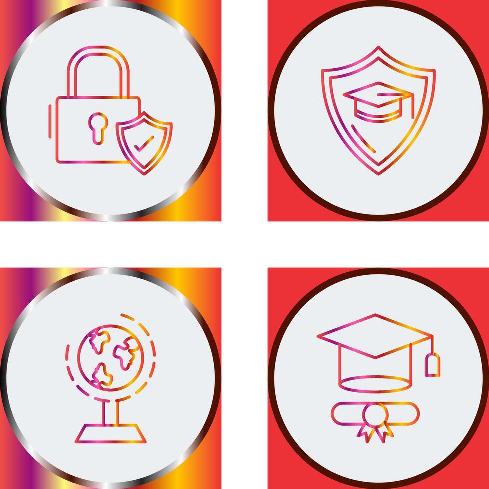 Secure and Education Icon vector