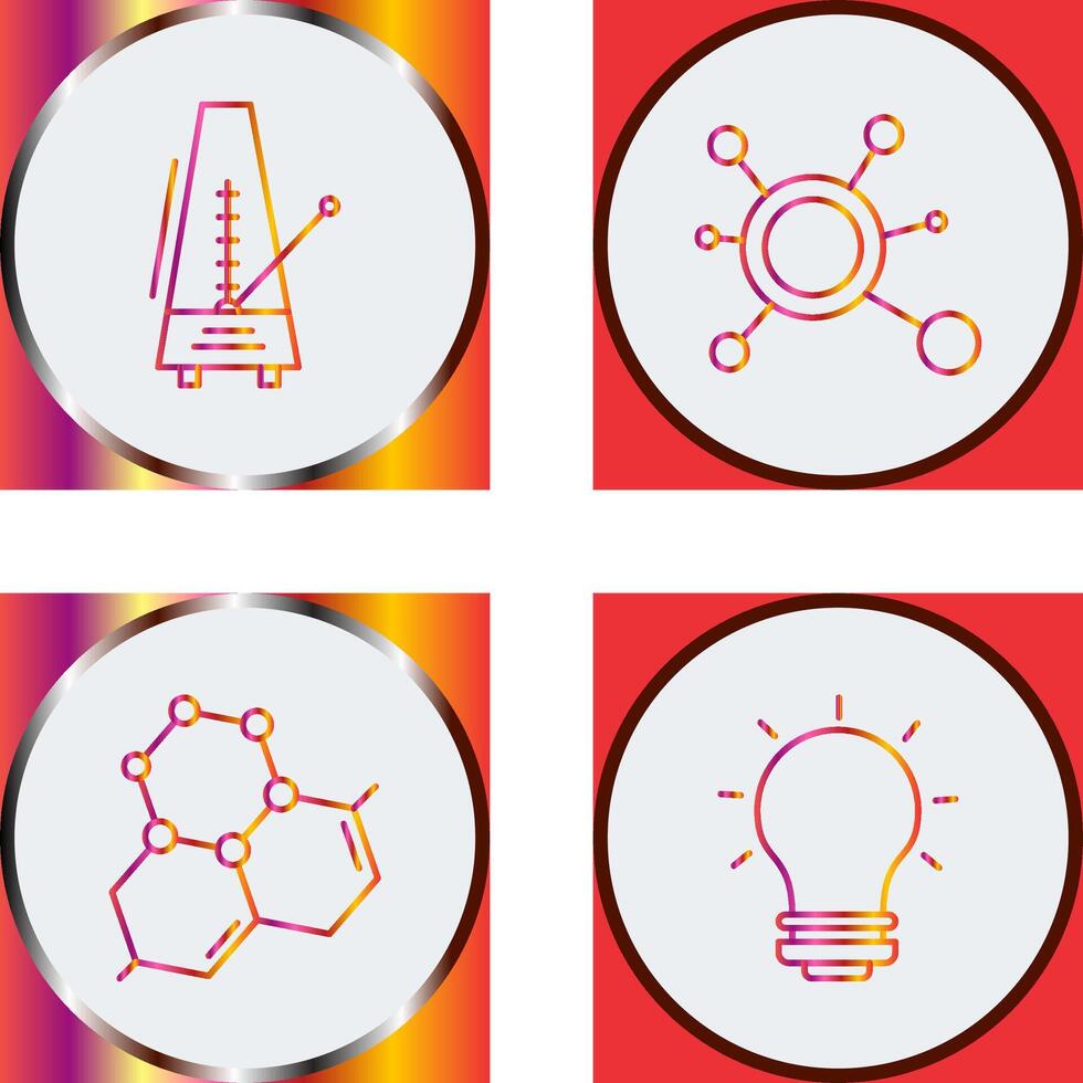 Metronome and Molecule Icon vector