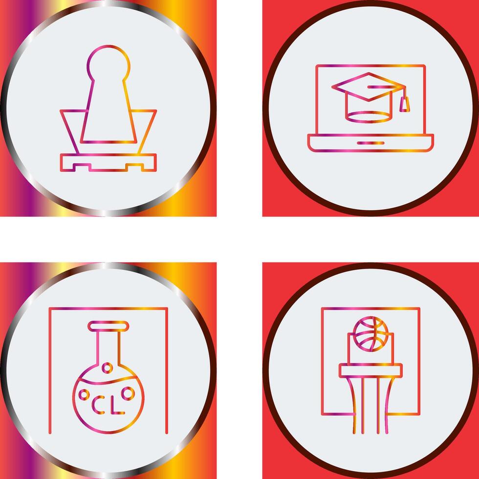 Binder and Graduation Icon vector