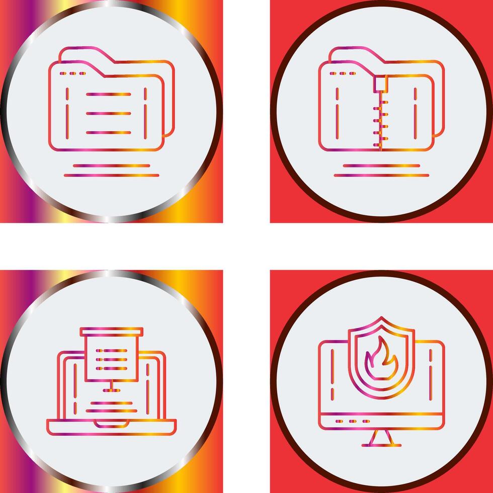 carpeta y comprimido icono vector