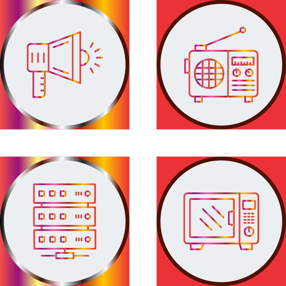 Megaphone and Radio Icon vector