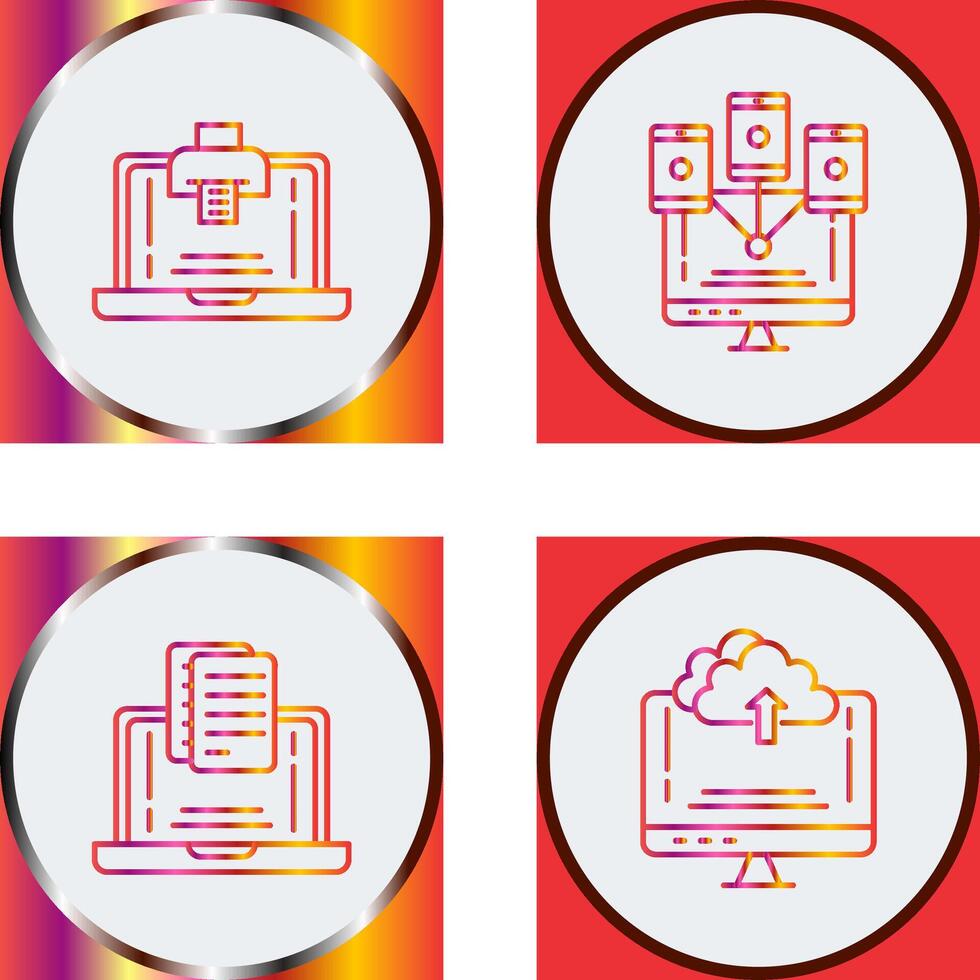 Print and Computer Icon vector