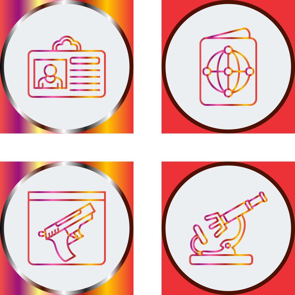 Criminal Card and Passport Icon vector
