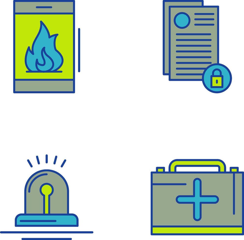 Fire and Privacy Icon vector