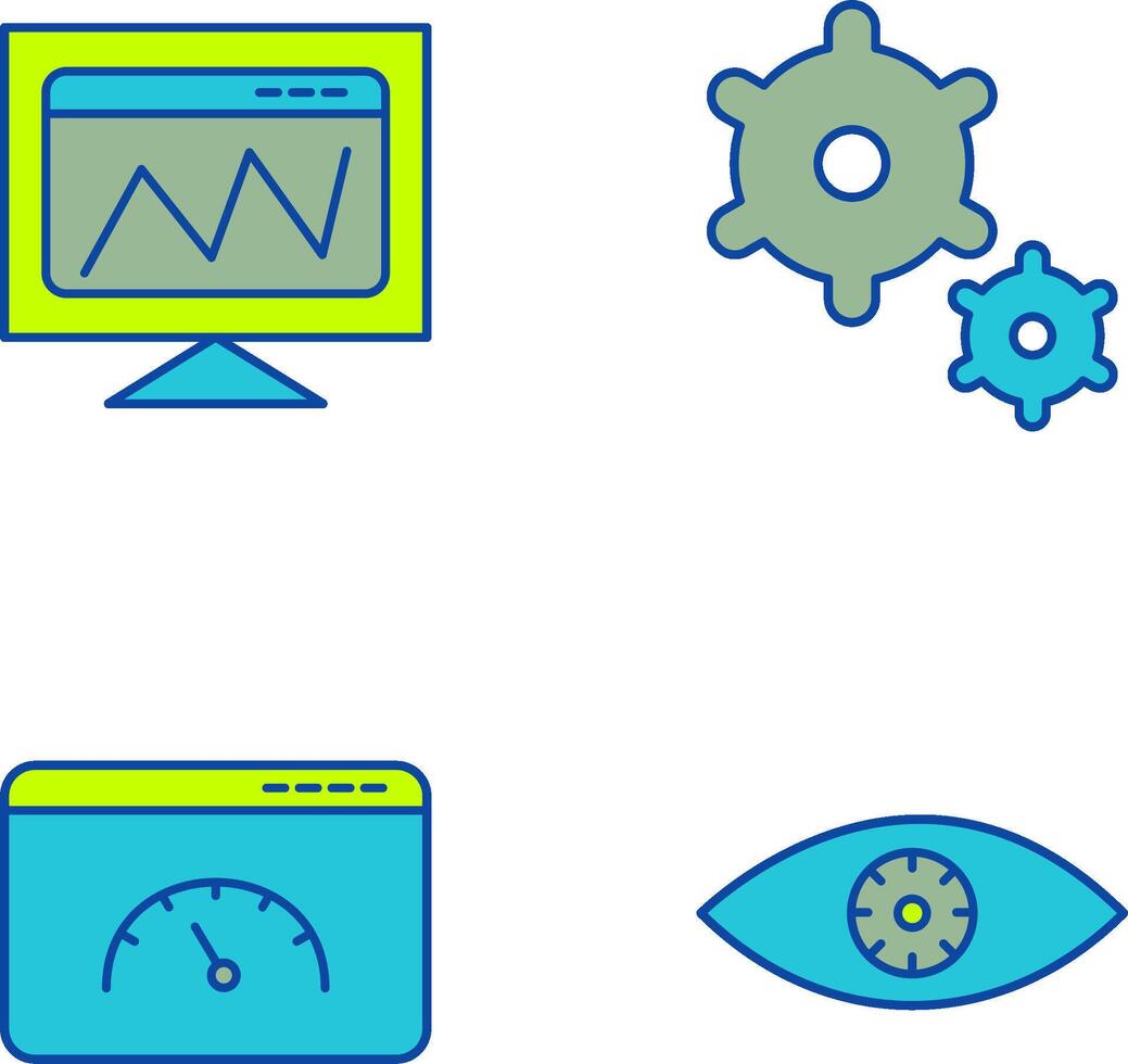 web analysis and preferences Icon vector
