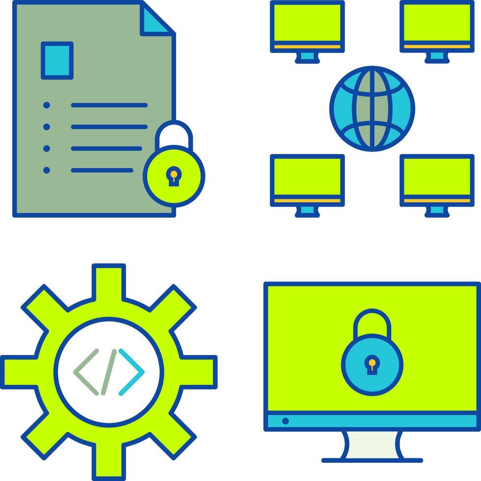 confidentiality and company network Icon vector