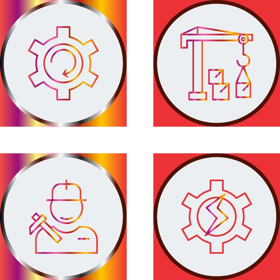 Upgrade and Robotic Arm Icon vector