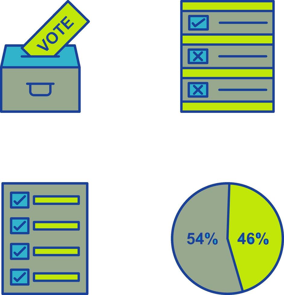 fundición votar y votación papel icono vector