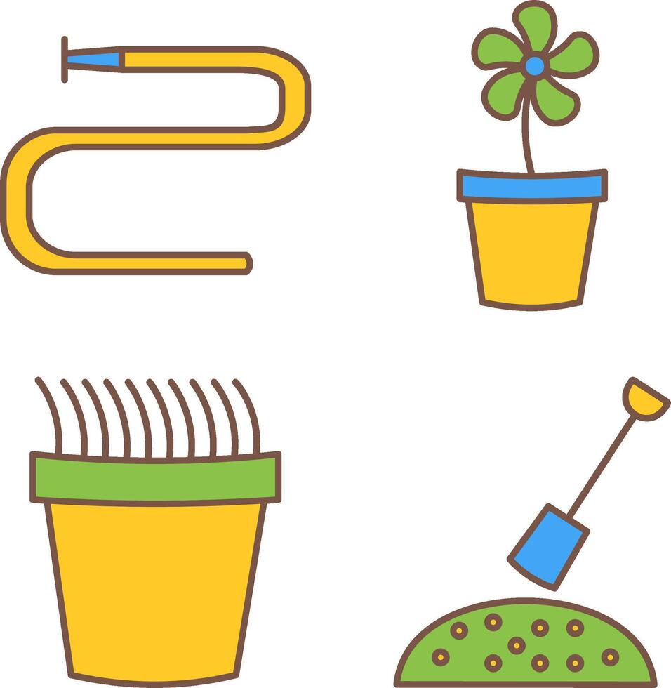 Water Pipe and Lower Pot Icon vector