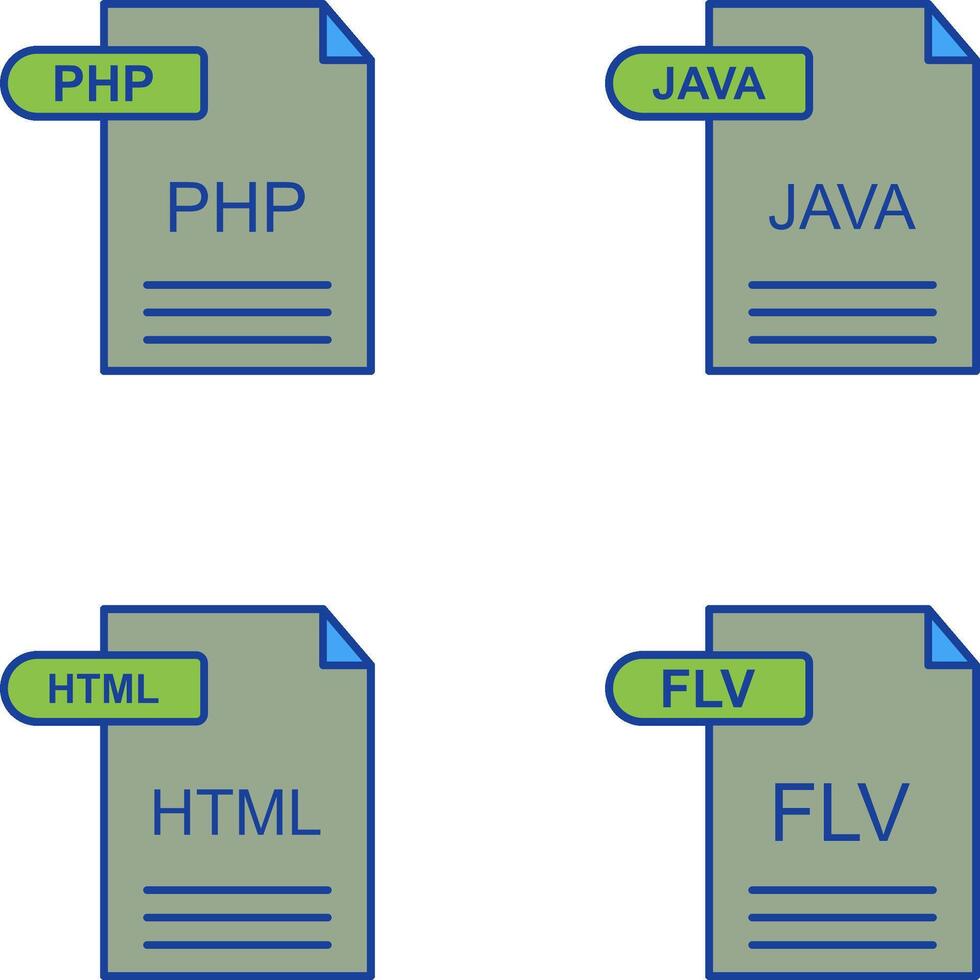 PHP and Java Icon vector