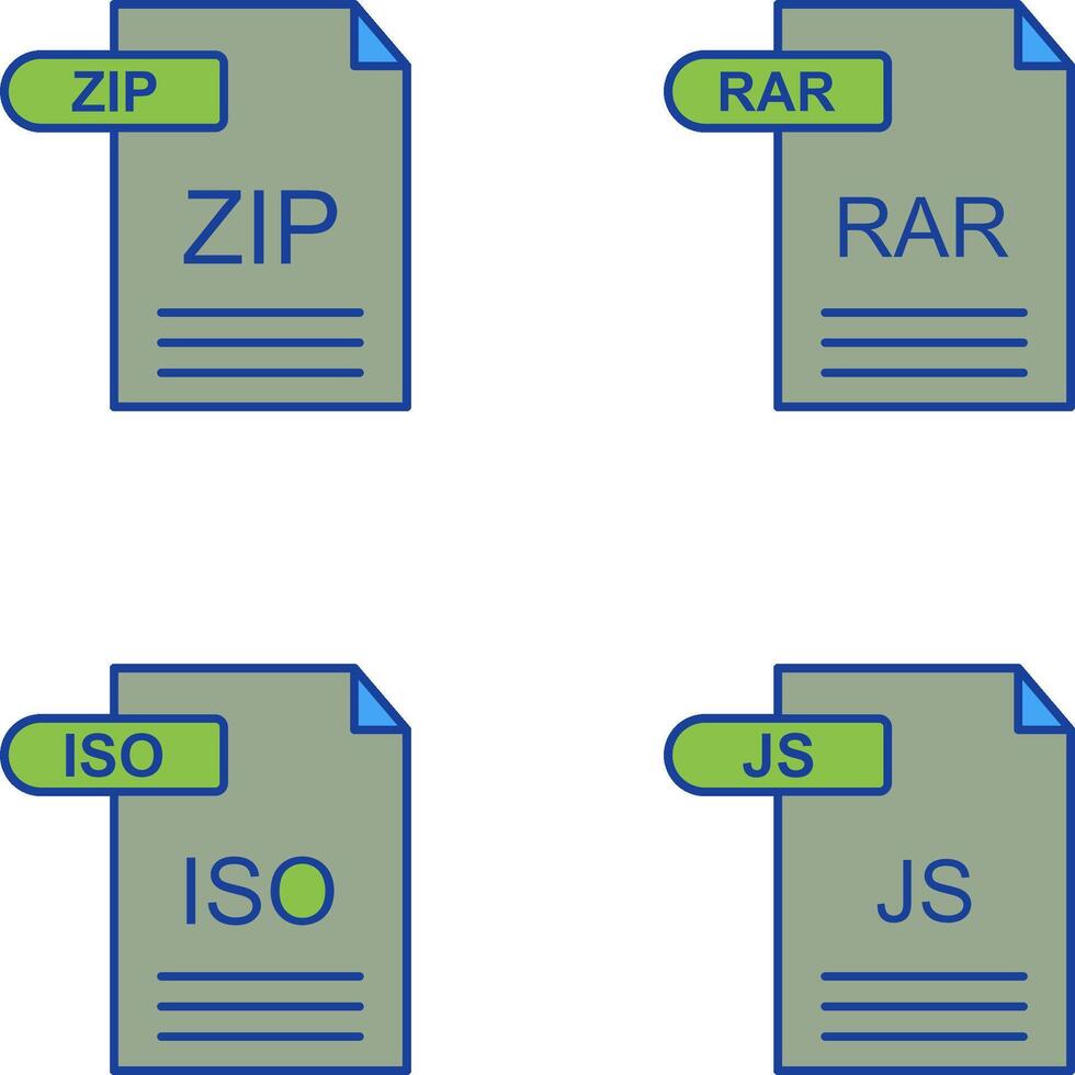 ZIP and RAR Icon vector