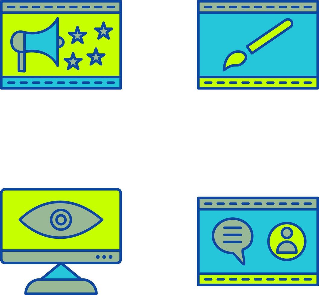 Website Promotion and Website Design Icon vector
