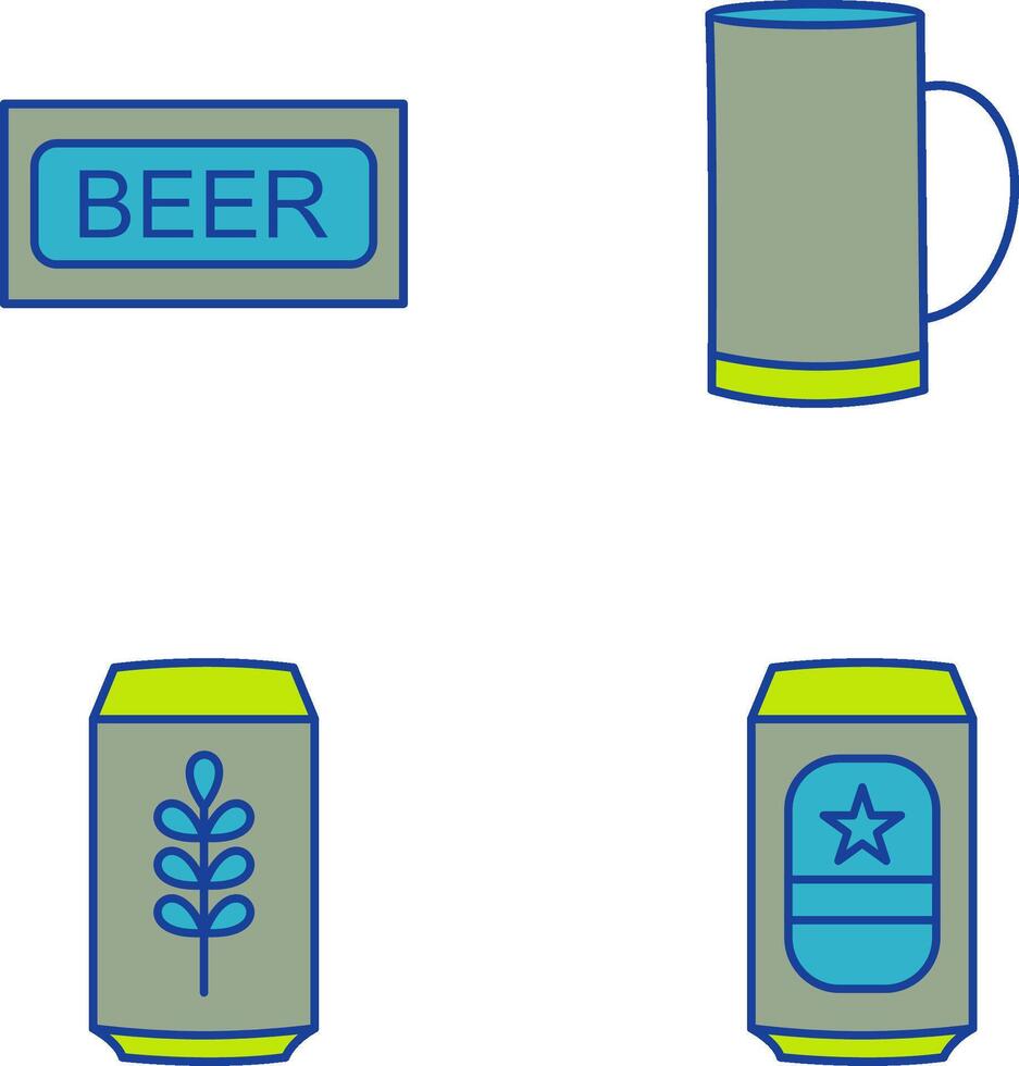 Beer Sign and Beer Mug Icon vector
