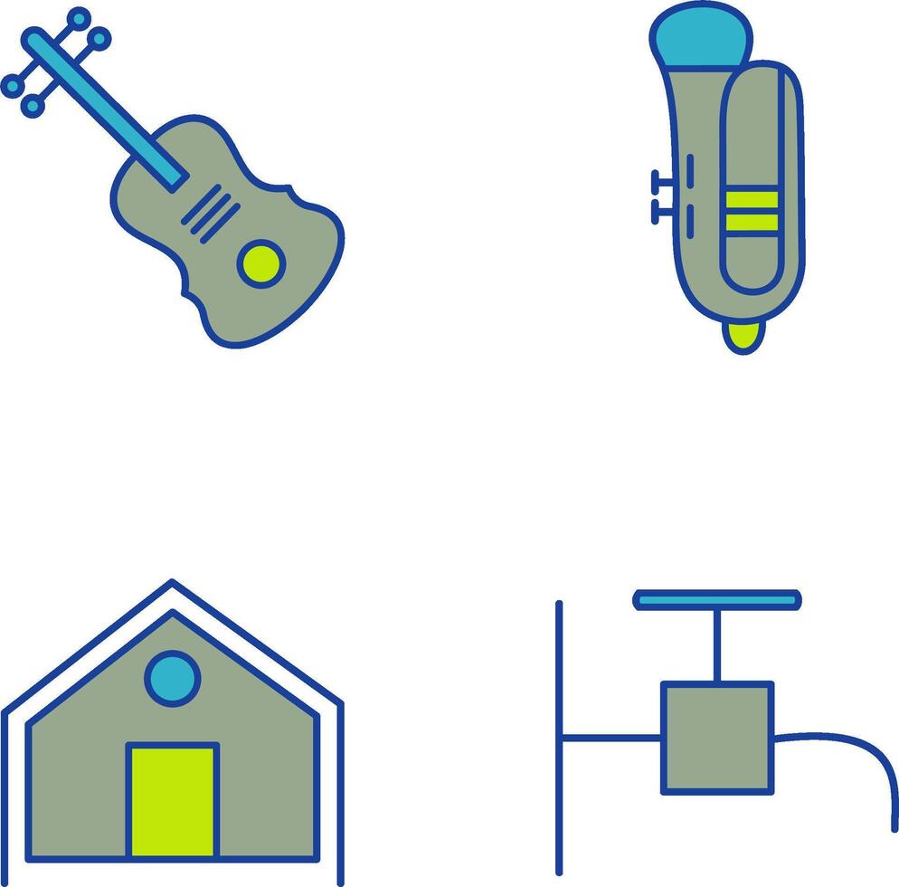 Violin and Tuba Icon vector